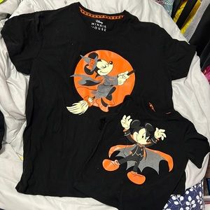 Disney Halloween matching mom and son T-shirts
